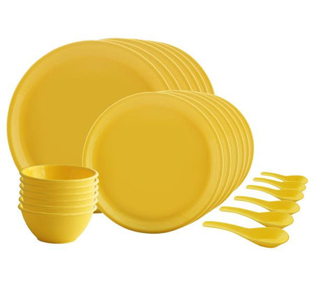 Microwave Cookware / Dinner Set 24 Pieces Round - halfrate.in