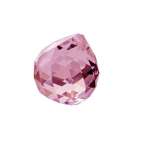 Fengshui Pink Crystal Hanging Ball for Good Luck & Prosperity - 40 mm