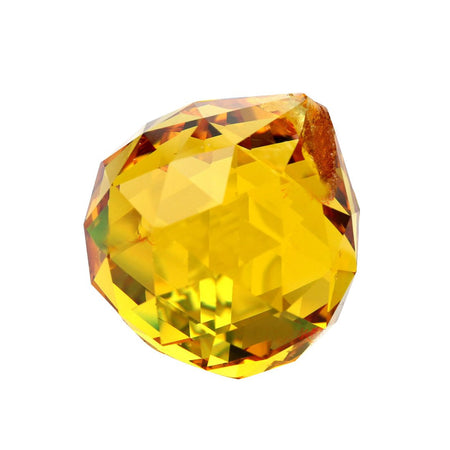 Fengshui Yellow Crystal Hanging Ball for Good Luck & Prosperity - 40 mm