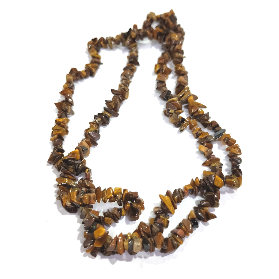10-10.5mm Smooth Beaded Tiger Eye Necklace w/Sterling S.RH Clasp - Quality  Gold