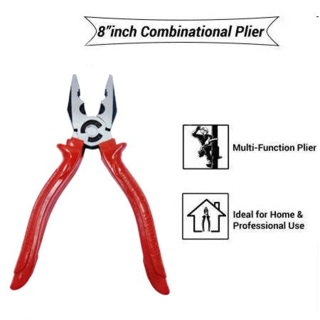  Toolkit Combo - 2 in 1Long Handle Screwdriver Set Size: 6 x 100 mm With Combination Plier Length: 8inch Cutting Plier-ht15