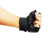 Finger Cut Pure leather with Mesh Gloves, Half Finger Glove for Sports, Hiking, Cycling, Travelling, Camping, Driving, Outdoor for Men/Women