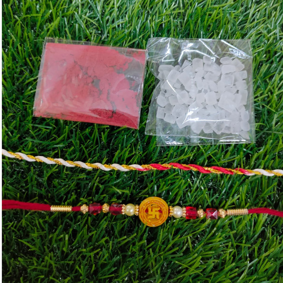 Swastik Rakhi Raksha bandhan combo - Beautiful Rakhi