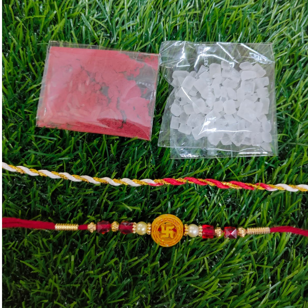Swastik Rakhi Raksha bandhan combo - Beautiful Rakhi