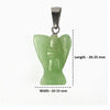 Green Jade Angel Lucky Angel Pendant for Reiki Healing Therapy Natural Crystal Stone Handcrafted Size 1 Inch approx.