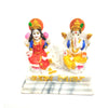 Laxmi Ganesh Marble Dust Statue, Laxmi-Ganesh Idols for Home & Office Décor, Ganesh Laxmi Marble Look showpiece Diwali, House warming, etc. Festivals 17 cm approx. White Laxmi & Ganesh Statue LG-3