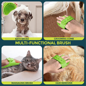 Pet Massage Rubber Bath Brush for Dogs, Cats, Rabbit, &amp; Hamster | Grooming Shampoo Washing Hand Brush - 1 Piece
