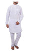 Holi Dhamaka Men's White Pure Cotton Kurta Pyjama Set Full Sleeves Size - 38, 40 and 42