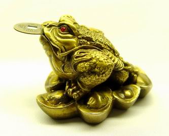Money Frog, Wealth Lucky Money Toad Office Ornament Lucky Frog with Coin in Mouth Attract Wealth and Good Luck - Feng Shui Item