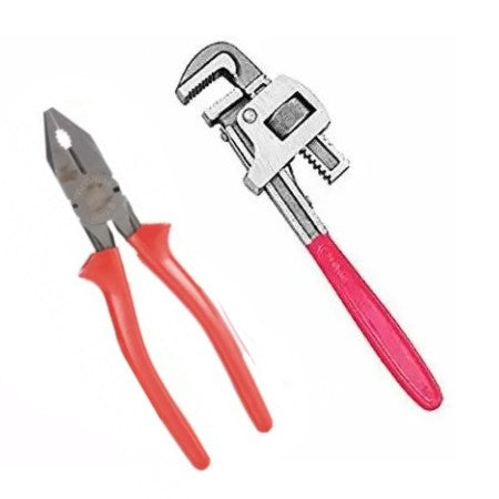 Hand Toolkit Combo - Combination Plier and Pipe Wrench 10 Inch-ht22