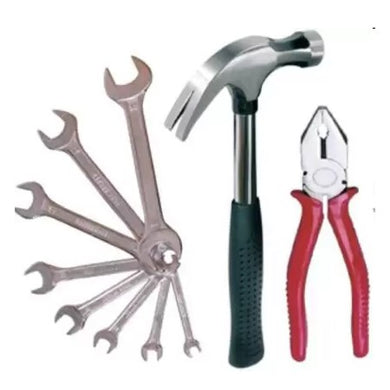 New Hand Tool Set (Plier, Steel Hammer and 8 Pc Spanner Set)-ht23