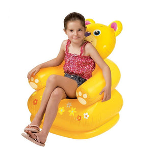 Intex Teddy Bear Chair Inflatable Kids easy to inflate and deflate , Multi Color - halfrate.in