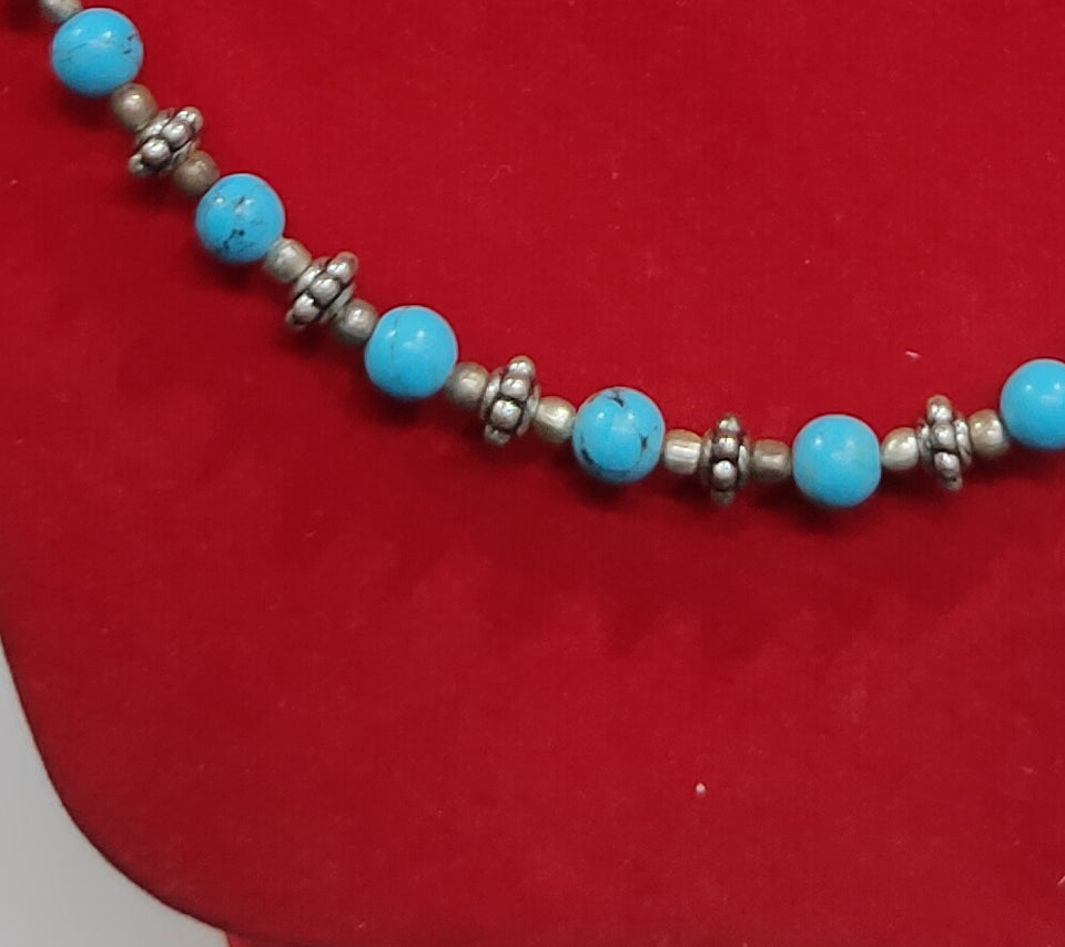 Turquoise Necklace Natural Crystal Stone AAA Quality Beads with Special Beads Fashion, Reiki Healing & Crystal Healing Jewellery