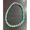 Emperor Green Crystal Round Beads Necklace 15 Inches 8mm Beads Semi precious Emperor Green stone, Green White Mala