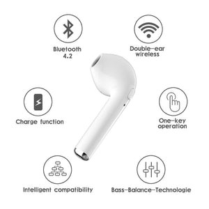Ekdant® I7 Single Bluetooth In Ear Wireless Earphones With Mic - halfrate.in