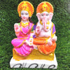 Laxmi Ganesh Idols Multicolor Marble Dust Statue, for Home & Office Décor, Ganesh Laxmi Marble Look showpiece Diwali, House warming, etc. Festivals 11 cm approx. Multicolor Laxmi & Ganesh Statue LG-4