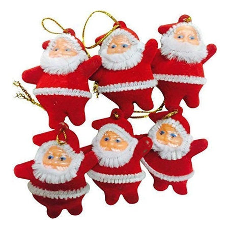Christmas Decorations| Santa Claus |Christmas Small Santa |Tree Hanging Decoration |Christmas Tree Ornaments Pack of 6