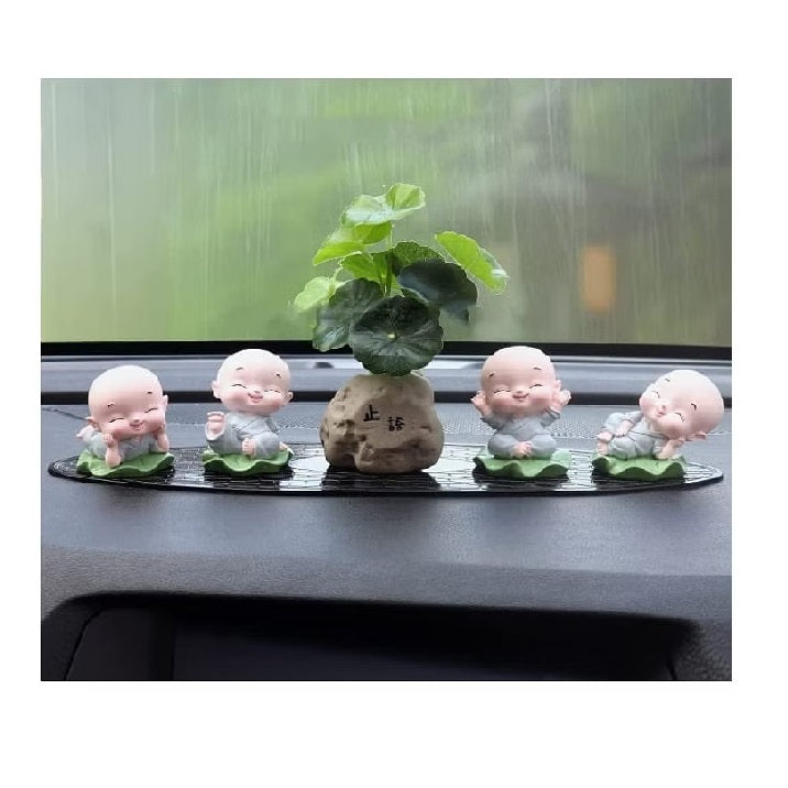 Baby Buddha Set 4 Piece For Home and Shop Decorative Showpiece - 7 cm