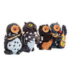 Musical Owl Musician Family Figurine Set of 4 pcs,  Multicolour Handmade Polyresin