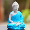 Buddha Blue Color for Car Dashboard, Gift Item and for Decorative Showpiece - 12 cm (Polyresin)