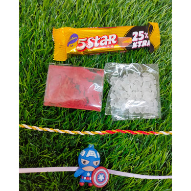 Kids Captain America Rakhi Raksha bandhan Chocolate combo - Beautiful Rakhi
