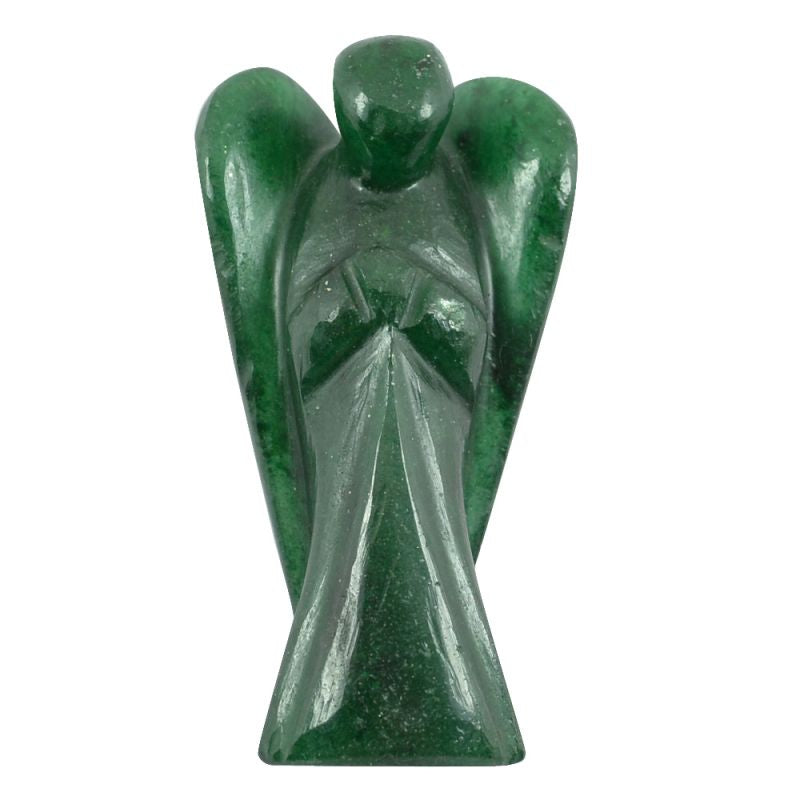 Green Aventurine Lucky Angel for Reiki Crystal Stone Healing Therapy Natural Crystal Stone Angel Size 2 Inch approx.