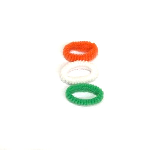 Tri-Color Independence Day Special Tricolor / Tiranga 3 Hair Rubber Bands For Girls/Women