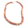 Rhodochrosite Crystal Round Beads Necklace 15 Inches 8mm Beads Semi precious Rhodochrosite Mala