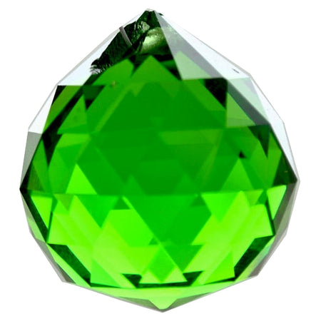 Fengshui Green Crystal Hanging Ball for Good Luck & Prosperity - 40 mm