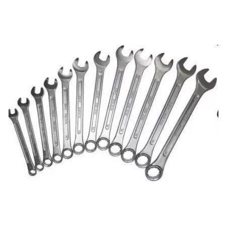 Hand Tool Set - 12pcs Combination wrench Spanners set + Wire cutter