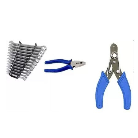 Hand Tool Combo - 12pcs Combination Spanners set ,Combination Plier and wire stripper hand tool combo Hand Tool Kit