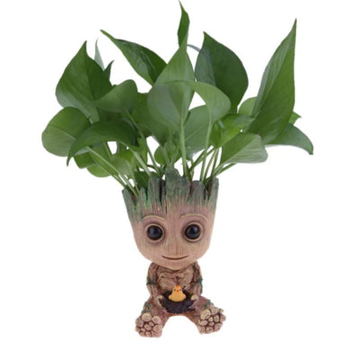 Handmade Resin Cute Baby Groot with Nest Succulent Planter/ Pen Holder