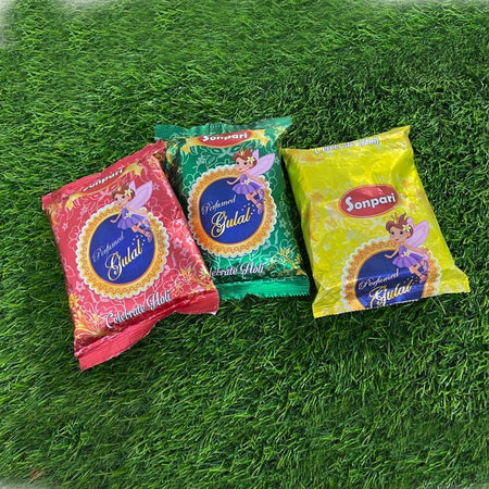 Holi Colour Herbal Gulal 3 Shades| Non-Toxic | Eco Friendly | 100% Safe Holi Color Powder (Pack of 3)