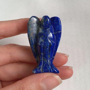 Lapis Lazuli Lucky Angel for Reiki Crystal Stone Healing Therapy Natural Crystal Stone Angel Size 2 Inch approx.