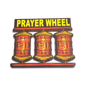 Prayer Wheel Buddha Wooden Fridge Magnet Souvenir Indian
