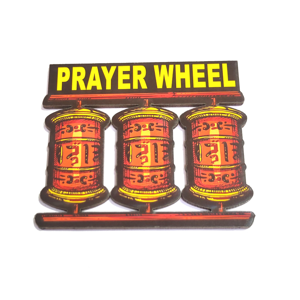 Prayer Wheel Buddha Wooden Fridge Magnet Souvenir Indian