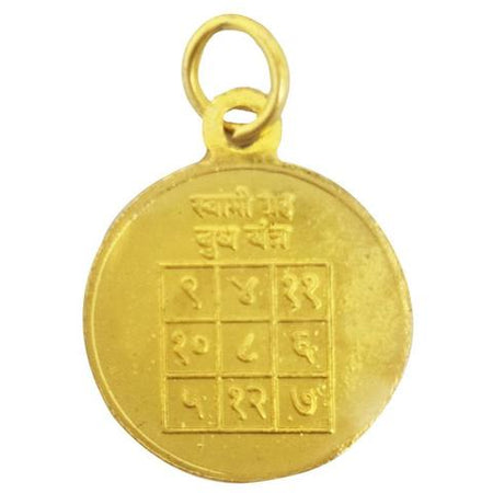 Kanya Rashi Virgo Zodiac Sign with Budh Greh  Yantra Golden Pendant Energized  - For Greh Shanti