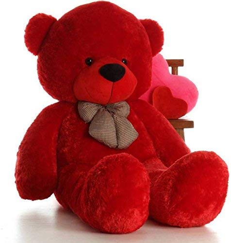 Premium Quality Huggable Teddy Bear, Plush Stuffed 180 cm (6 Feet) Red Color
