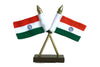 Flag Indian Flag for Car Dashboard & Table Cross Design Stand - Double Sided Cross Flag Stand