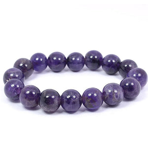 Amethyst 8 mm Crystal Stone Beads Natural Charm Bracelet Reiki Healing for Men and Women
