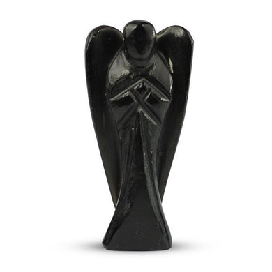 Black Agate Lucky Angel for Reiki Crystal Stone