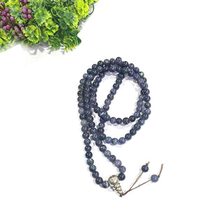 Snowflake Obsidian Jaap Mala Rosery for Pooja and Astrology (108+1 Beads; Bead Size : 6 mm)