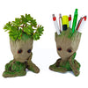 Handmade Resin Thinking Baby Groot Action Figure Pen Pencil Holder Small Flower Pot | Flower Pot | Home Office Desktop Decor
