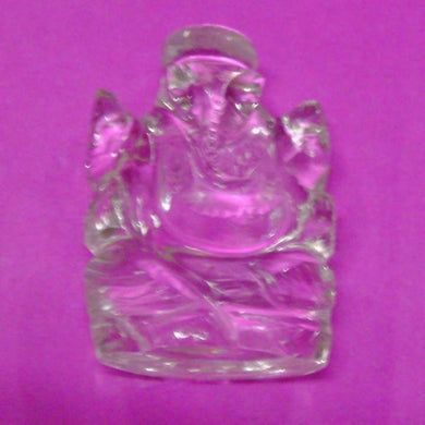 Natural Quartz Crystal (Safetik) Ganesha Handcrafted Idol