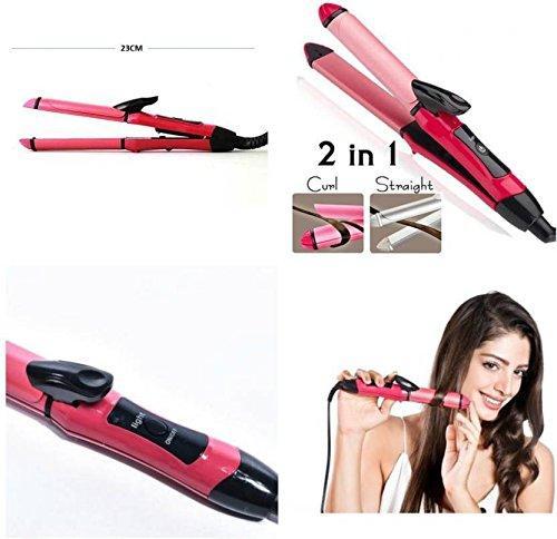 Ratehalf® Professional 2 IN 1 Hair Curler and Straightener NOVA NCH-2009 - halfrate.in