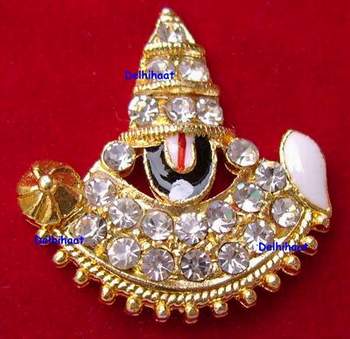 Lord Tirupati Balaji CZ Diamond Gold plated Pendent