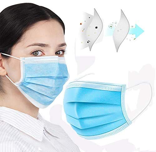 3 Ply Face Mask | Protection Surgical Disposable | Approved I CE, BIS, FDA, SITRA I ISO Certified | Safe |Free Ear Relief Strip