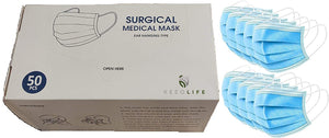 3 Ply Face Mask | Protection Surgical Disposable | Approved I CE, BIS, FDA, SITRA I ISO Certified | Safe |Free Ear Relief Strip