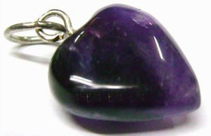 Amethyst Pendant Heart Shape Crystal Stone Pendant for Reiki Healing and Crystal Healing Stone Pendant