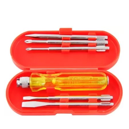 Toolkit Combo - 5 Blades Combination Screw Driver Set with Tester + 10 Pcs Allen Hex Key Wrench Set-ht7